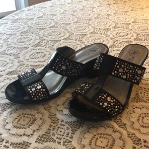 Summer sandals, black with bling🎉
